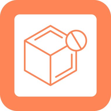 Bir kutu simgesinin vektör illüstrasyonu