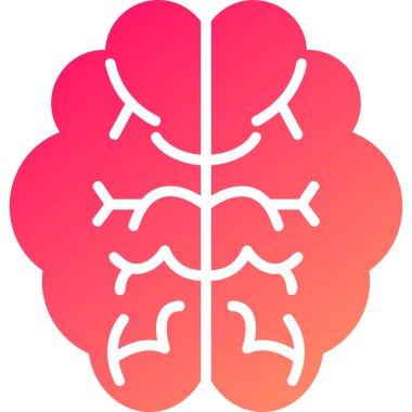 Beyin. Web simgesi basit illüstrasyon