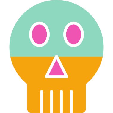 Cadılar Bayramı kafatası. Basit tasarım