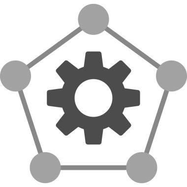 dişliler düz vektör simgesi