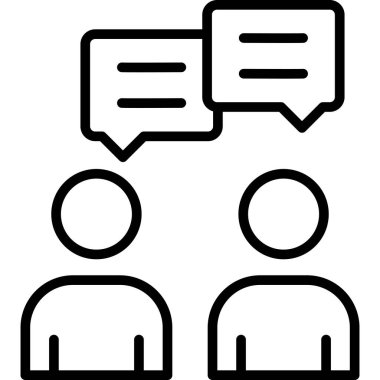 Konuş. Web simgesi basit illüstrasyon