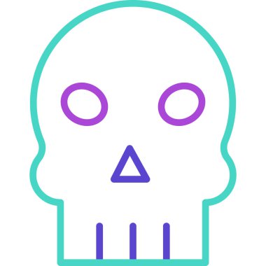 Kafatası. Web simgesi basit illüstrasyon