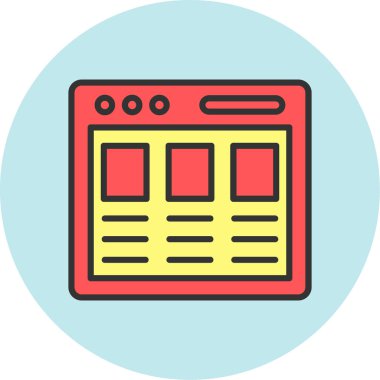 Web tasarım ikonu vektör illüstrasyonu