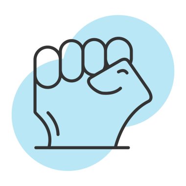 İnsan hakları çizgisi biçim vektör tasarımına sahip eller