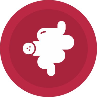 Kırmızı daireli bir domuzun vektör çizimi