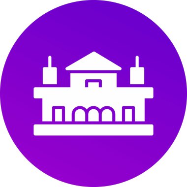 Bina. Web simgesi vektör illüstrasyonu