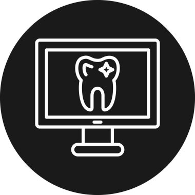 Diş simgesi, vektör illüstrasyonu