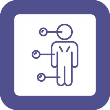 Haçı olan birinin vektör illüstrasyonu