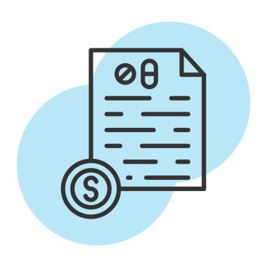 Dolar işareti vektör tasarımı içeren kağıt makbuzu