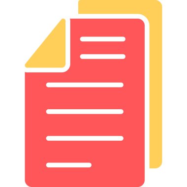 Belge. Web simgesi basit illüstrasyon