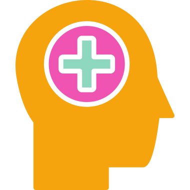 Beyin. Web simgesi basit illüstrasyon