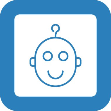 Bir robot simgesinin vektör illüstrasyonu