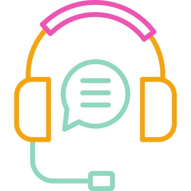 Kulaklık. Web simgesi basit illüstrasyon