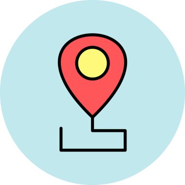 konum pin simgesi vektör illüstrasyonu