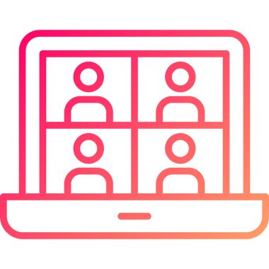 konferans simgesi, basit vektör illüstrasyonu