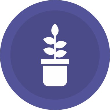 Bitki. Web simgesi basit illüstrasyon