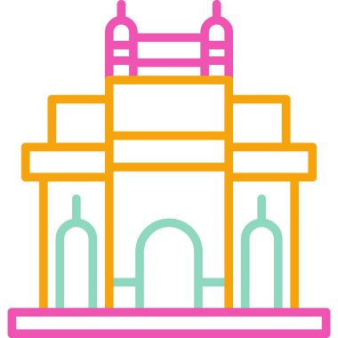 Modern bir binanın vektör çizimi