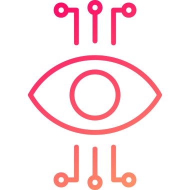 yapay zeka renk simgesi, vektör illüstrasyonu