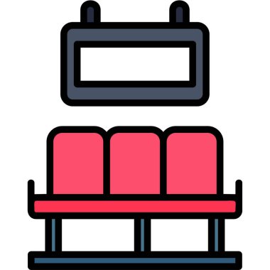 Mobilya. Web simgesi basit illüstrasyon