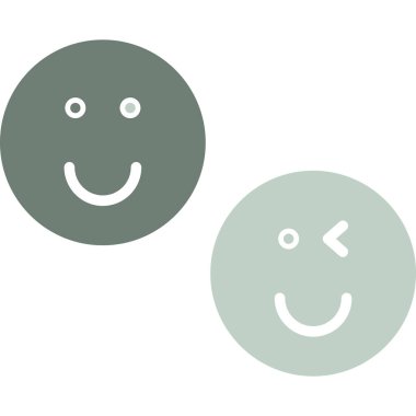 Mutlu Gülümseme Simgesi Vektör İllüstrasyonu