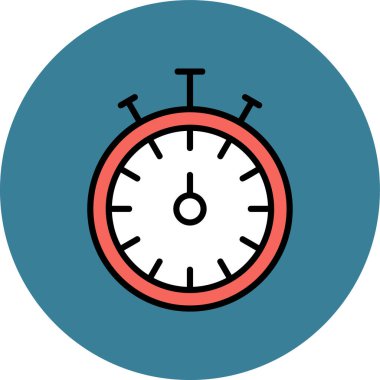 Saat simgesi, vektör illüstrasyonu