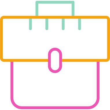 Çanta. Web simgesi basit illüstrasyon