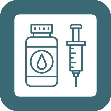 Tıbbi şişe ikonu. vektör illüstrasyonu