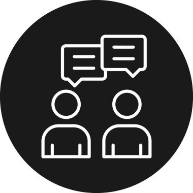 Sohbet simgesinin vektör illüstrasyonu