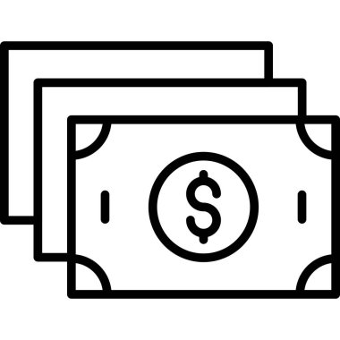 Para çantası ikonu. Beyaz arkaplanda izole edilmiş web tasarımı için dolar para çantası vektör simgesi