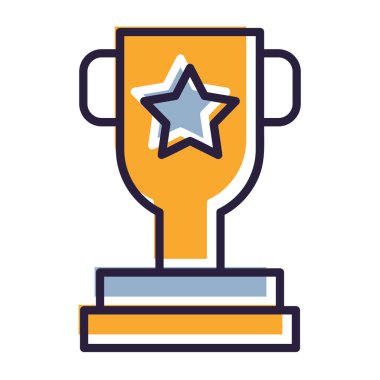 ödül kupası düz renk simgesi.