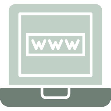 İnternet web renk vektörü simgesi