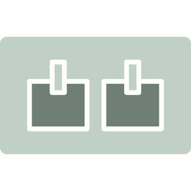 Pil şarjı simgesi, basit vektör çizim