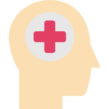 Beyin. Web simgesi basit illüstrasyon