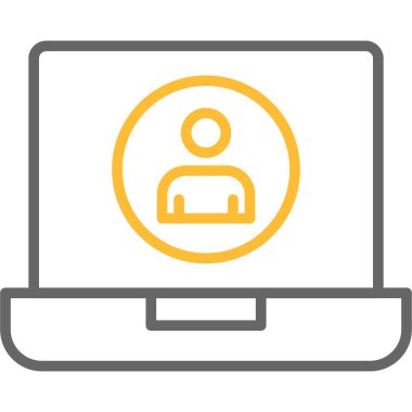 bilgisayar kullanıcı simgesi vektör illüstrasyonu