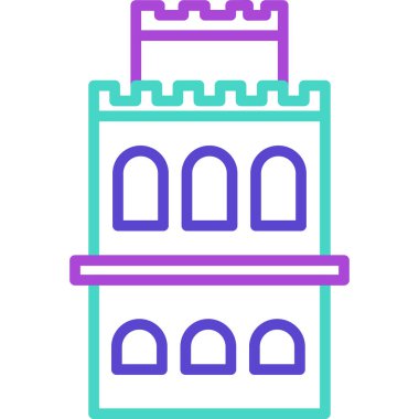 Şato. Web simgesi basit illüstrasyon