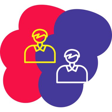 iş insanları simgesi vektör illüstrasyonu