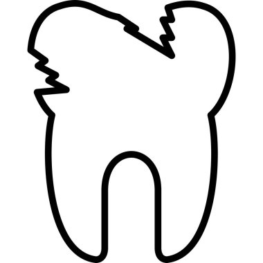 diş simgesi vektör illüstrasyonu