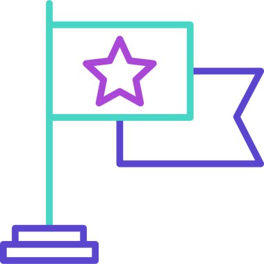 bayrak ikonu vektör illüstrasyonu