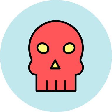 Kafatası. Web simgesi basit illüstrasyon