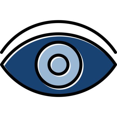 Göz. Web simgesi basit illüstrasyon