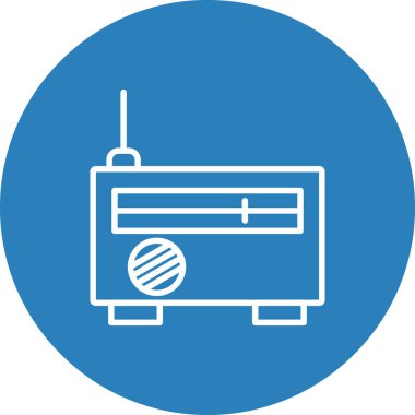 radyo web simgesi vektör illüstrasyonu