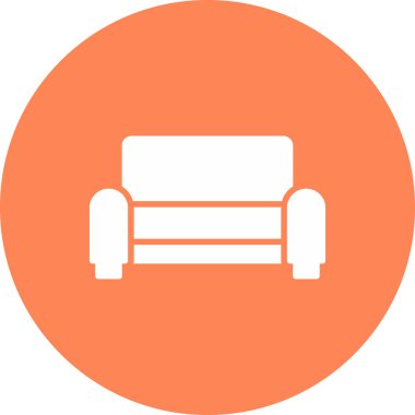 Kanepe. Web simgesi basit illüstrasyon