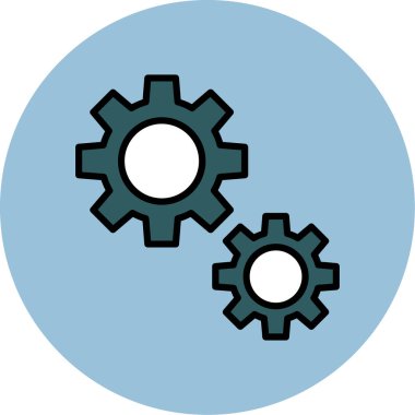 dişli vektör simgesi modern basit