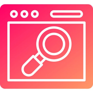 Beyaz arkaplanda izole edilmiş beyaz çizgi tarayıcı pencere simgesi. Çember kare düğmesi. vektör