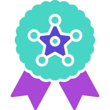 Rozet simge vektör çizim