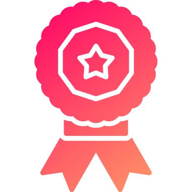 Madalya ikon vektör illüstrasyonu