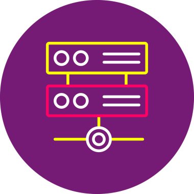 vektör sunucu simgesi, basit tasarım