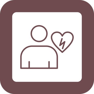 bir kalbin vektör simgesi