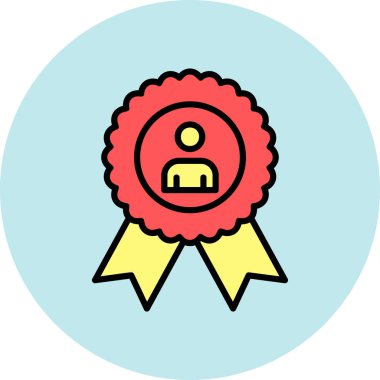 Rozet. Web simgesi basit illüstrasyon