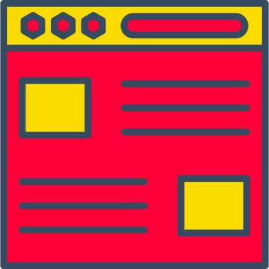 Tarayıcı penceresi internet simgesi - taslak biçimi